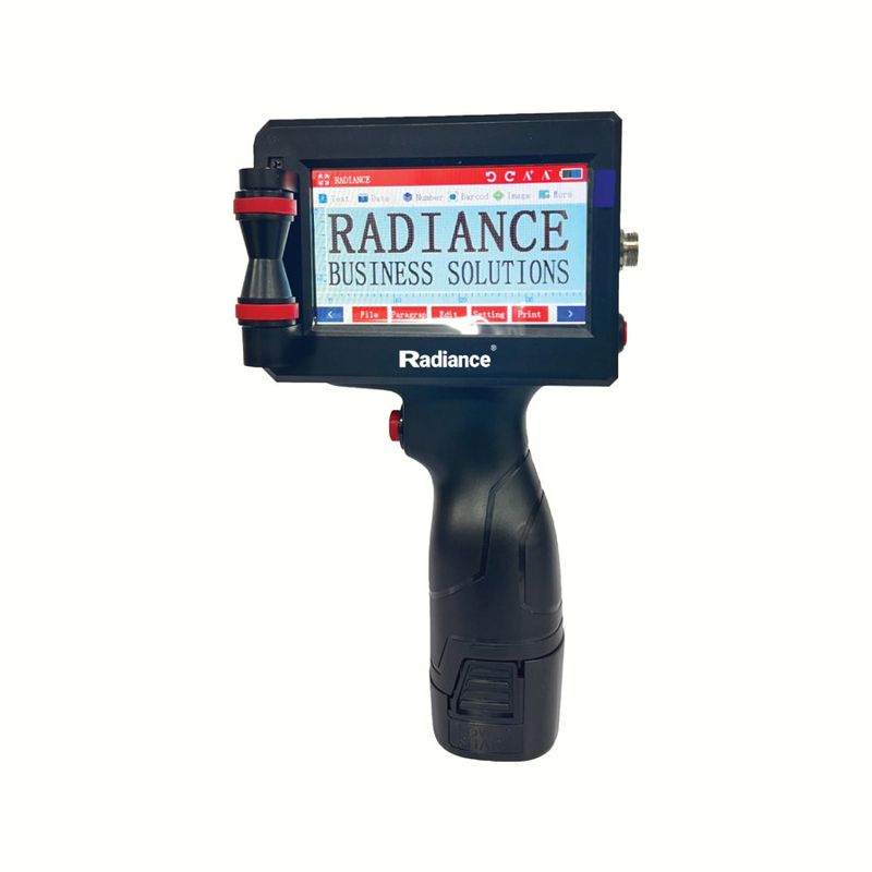 Radiance Handheld TIJ ABS 12.7mm with Premium Solvent Ink Cartridge [Black Box]