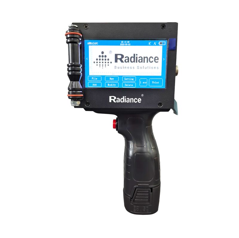 Radiance Handheld TIJ Metal 12.7mm [Lite] with Premium Solvent Ink Cartridge