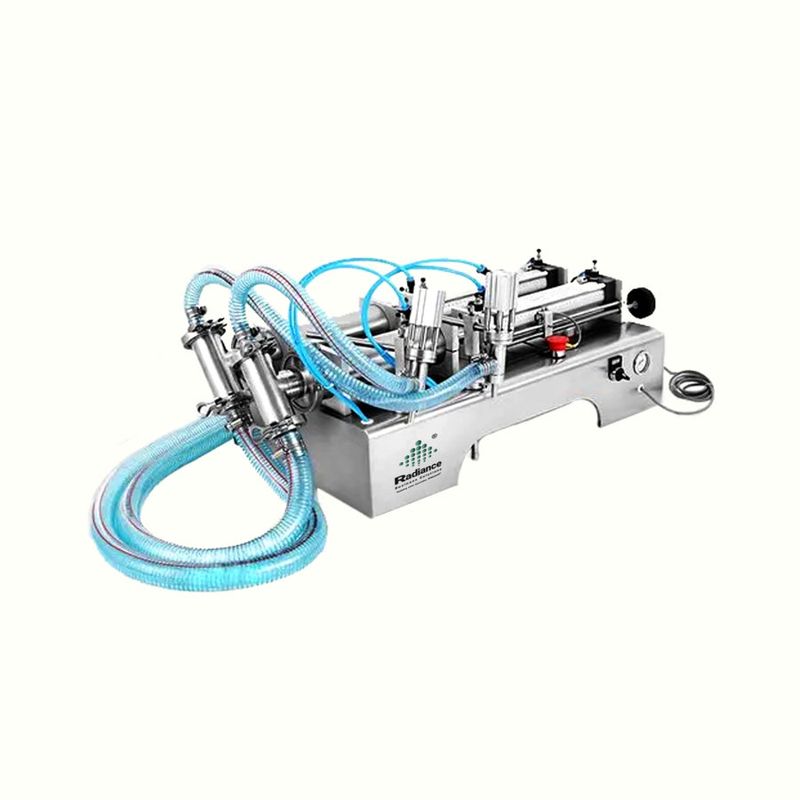 Radiance Semi-Automatic Liquid Filler Machine 100 ml to 1000 ml [Double Head]